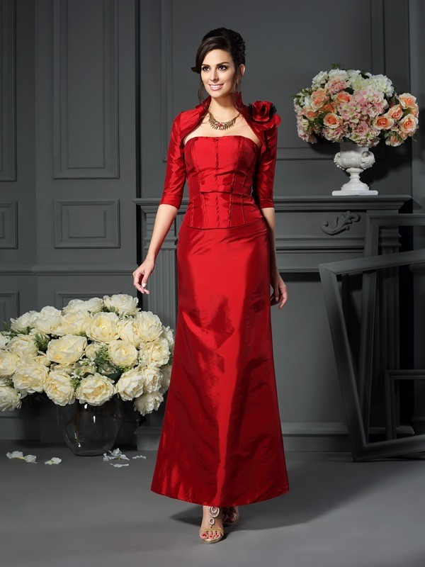 Taffeta 1/2 Sleeves Hand-Made Flower Special Occasion Wrap