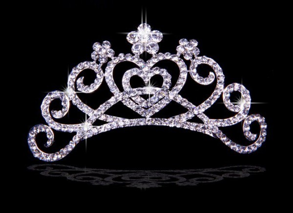 Beautiful Czech Rhinestones Hearts Wedding Headpieces
