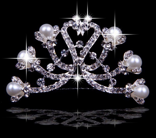 Elegant Czech Rhinestones Pearls Wedding Headpieces