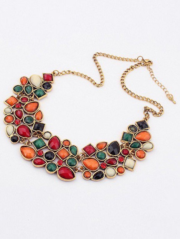 Occident Retro Luxurious Geometry Stitching Stylish All-match Hot Sale Necklace