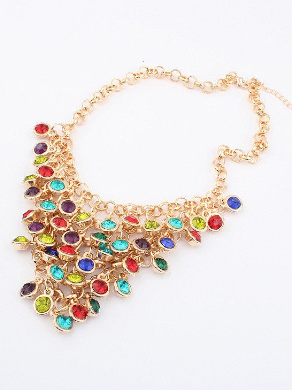 Korean version Colorful wafer curtain Stylish Hot Sale Necklace