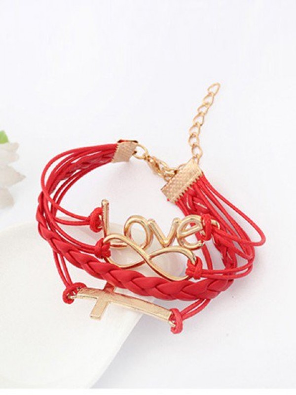 Korean version Romantic Password love Cross Hot Sale Bracelets