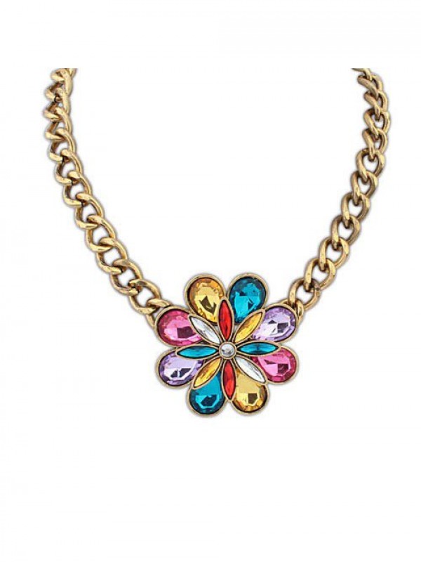 Occident Bohemia Exotic Style Big Flower Hot Sale Necklace