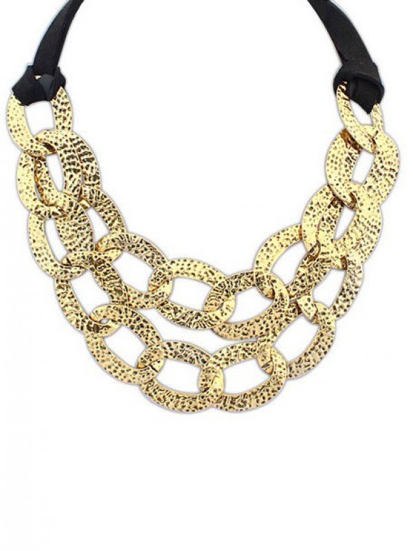 Occident Hyperbolic Metallic Hollow Personality Hot Sale Necklace