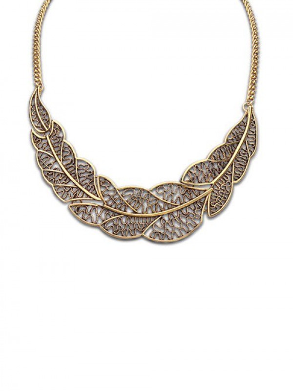Occident Foreign Orders Simple Hollow Tree Leaf Hot Sale Necklace