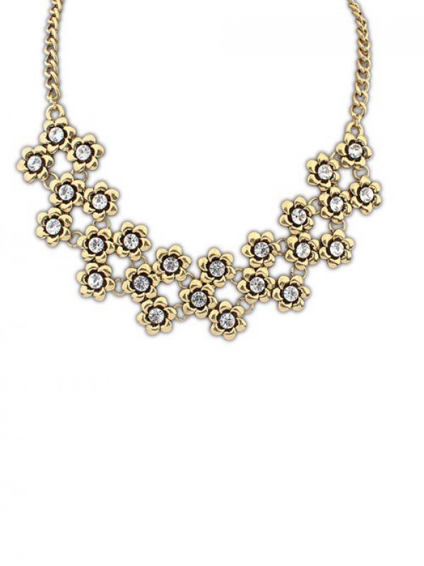 Occident Stylish Retro Metallic Plum Flower Hot Sale Necklace