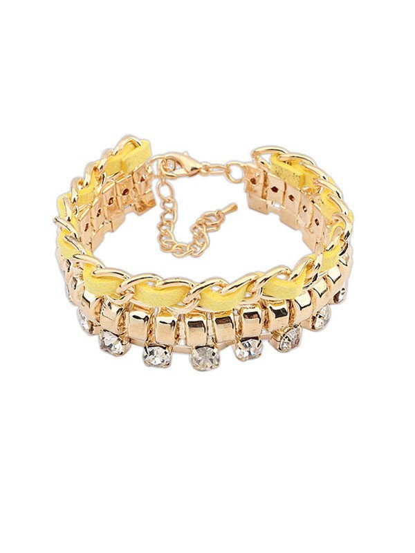 Occident Fashionable New Flash Drilling Woven Hot Sale Bracelets