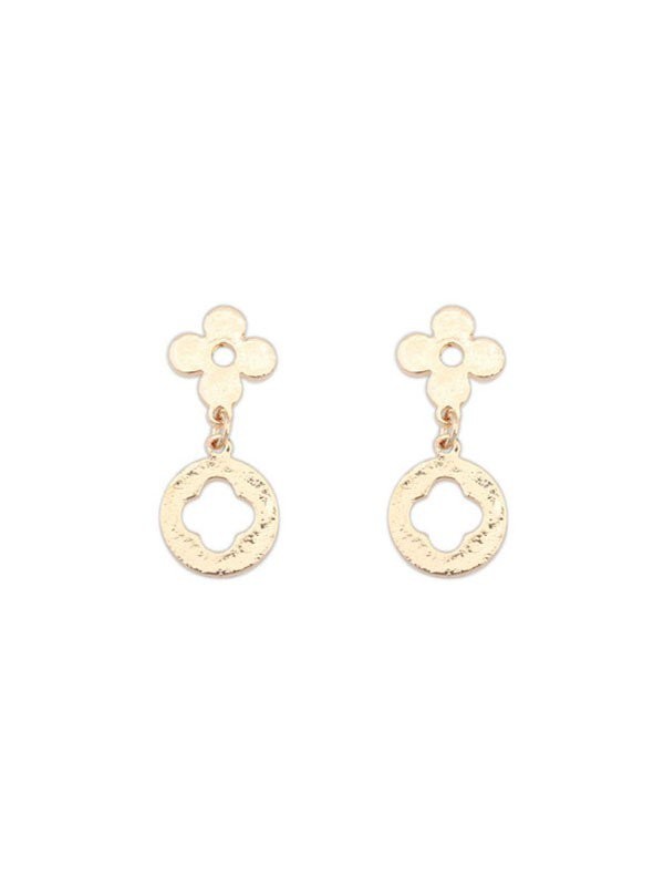 Occident Simple All-match Leaf clover Hot Sale Earrings