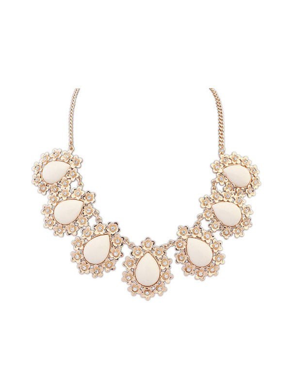 Occident All-match Floret Water Drop Temperament Hot Sale Necklace