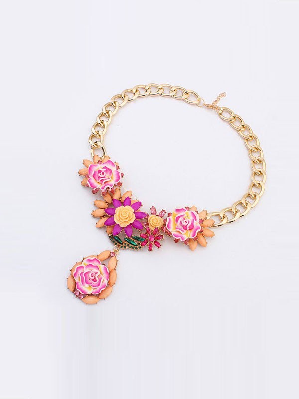 Occident Fashionable Retro Temperament Flowers Hot Sale Necklace