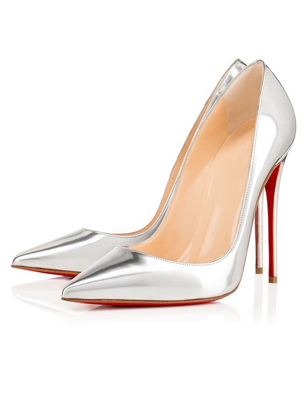 Women's Closed Toe Patent Leather Stiletto Heel High Heels
