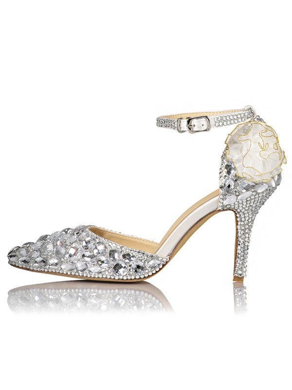 Women's Sheepskin Closed Toe Stiletto Heel High Heels