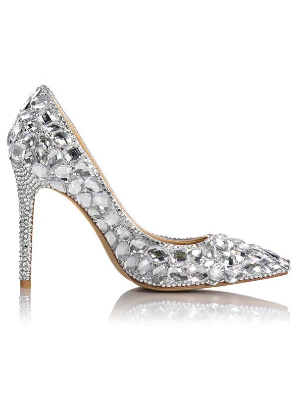 Women's Patent Leather Closed Toe Stiletto Heel High Heels