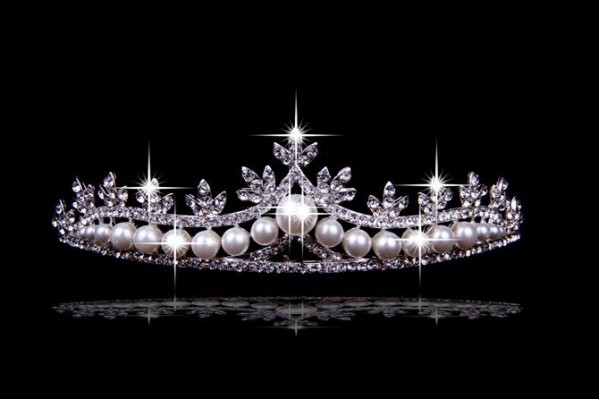 Simple Alloy With Czech Rhinestones Pearls Wedding Headpieces