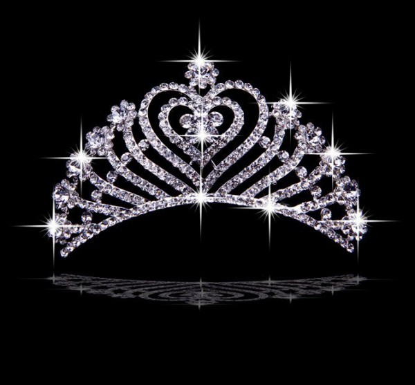 Very Stunning Czech Rhinestones Hearts Wedding Headpieces