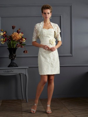 Lace Short Sleeves Special Occasion Wrap
