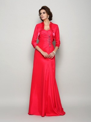 Elastic Woven Satin 3/4 Sleeves Special Occasion Wrap