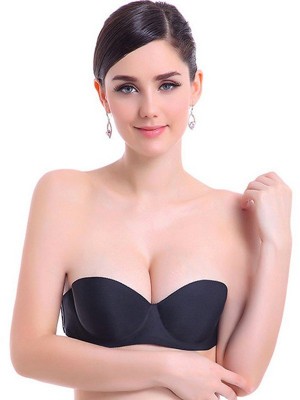 Spandex 1/2 Cup Strapless Invisible Bra