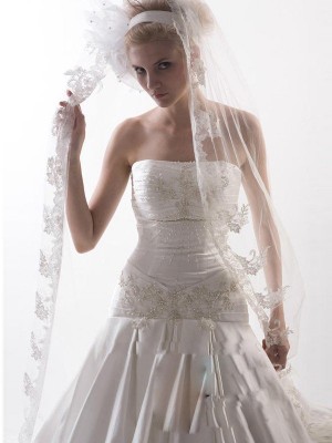 Flower Tulle Wedding Veils