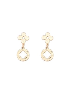 Occident Simple All-match Leaf clover Hot Sale Earrings