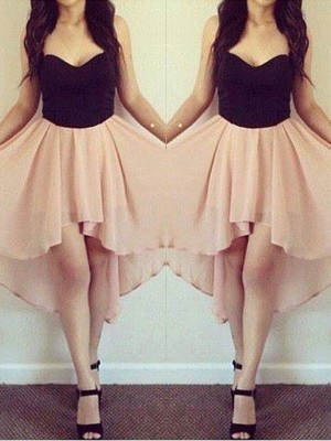 A-Line/Princess Sleeveless Sweetheart Chiffon Short/Mini Dresses