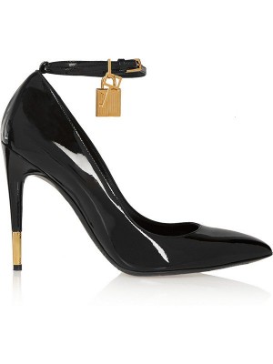 Women's Patent Leather Closed Toe Stiletto Heel High Heels