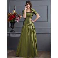 A-Line/Princess Strapless Sleeveless Beading Long Taffeta Mother of the Bride Dresses