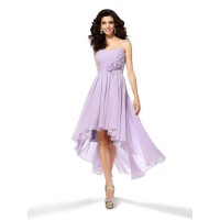 A-Line/Princess Sweetheart Hand-Made Flower Sleeveless High Low Chiffon Cocktail Dresses