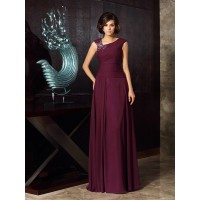 A-Line/Princess Beading Sleeveless Long Chiffon Mother of the Bride Dresses