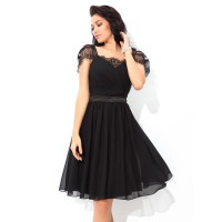 A-Line/Princess Straps Pleats Sleeveless Short Chiffon Cocktail Dresses