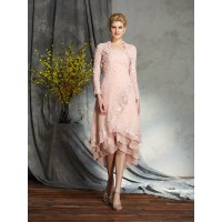 A-Line/Princess Strapless Applique Sleeveless Short Chiffon Mother of the Bride Dresses