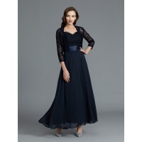 A-Line/Princess Sweetheart Sleeveless Chiffon Ankle-Length Mother of the Bride Dresses
