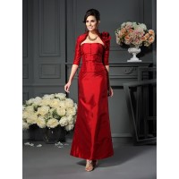 Taffeta 1/2 Sleeves Hand-Made Flower Special Occasion Wrap