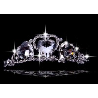 Beautiful Alloy With Czech Rhinestones Hearts Wedding Headpieces