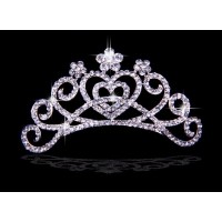Beautiful Czech Rhinestones Hearts Wedding Headpieces