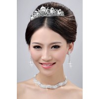Elegant Wedding Headpieces Necklaces Earrings Set