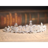 Gorgeous Clear Crystals Flower Wedding Headpieces