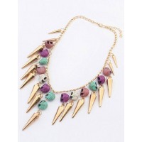 Occident Hyperbolic Skull Conical Metallic Hot Sale Necklace