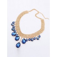 Occident Hyperbolic Stylish Metallic Mashup style New Water Drop Hot Sale Necklace