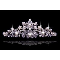 Nice Czech Rhinestones Flower Pearls Wedding Headpieces