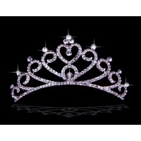 Nice Czech Rhinestones Hearts Wedding Headpieces
