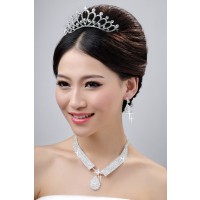 Nice Wedding Headpieces Necklaces Earrings Set