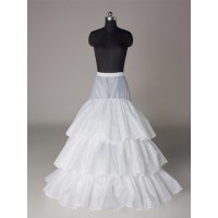 Nylon A-Line 3 Tier Floor Length Slip Style/Wedding Petticoats