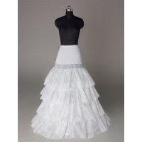 Nylon A-Line 4 Tier Floor Length Slip Style/Wedding Petticoats
