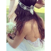 A-Line/Princess Sweetheart Sleeveless Tulle Lace Court Train Wedding Dresses
