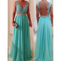 A-Line/Princess Sleeveless Sweetheart Floor-Length Beading Chiffon Bridesmaid Dresses