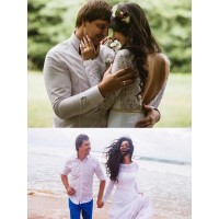 Trumpet/Mermaid Long Sleeves Lace Court Train Bateau Wedding Dresses