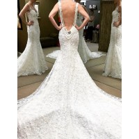 Ball Gown Short Sleeves Floor-Length Off-the-Shoulder Lace Wedding Dresses
