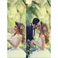 Ball Gown Sleeveless Court Train Beading Sweetheart Tulle Wedding Dresses