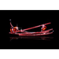 Red Alloy With Czech Rhinestones Wedding Headpieces